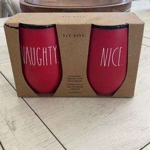 Rae Dunn stainless steel wine glasses